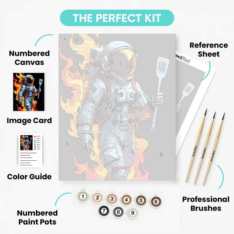 Space Chef Astronaut - Paint by Numbers Kit