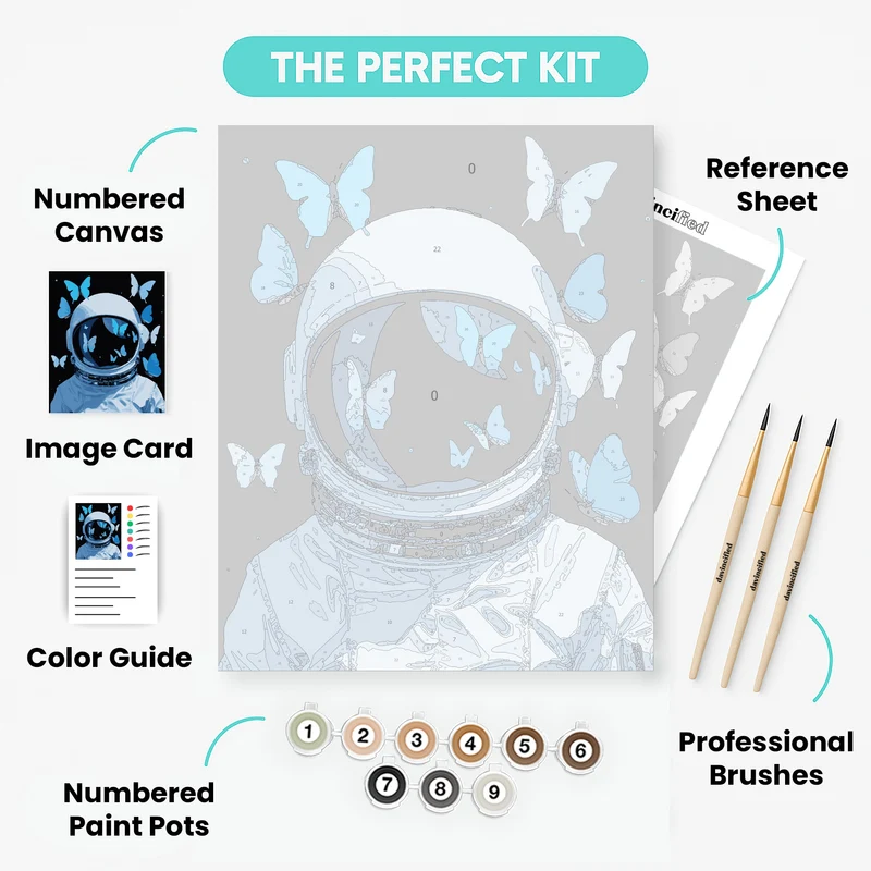 Cosmic Butterfly Astronaut - Paint by Numbers Kit