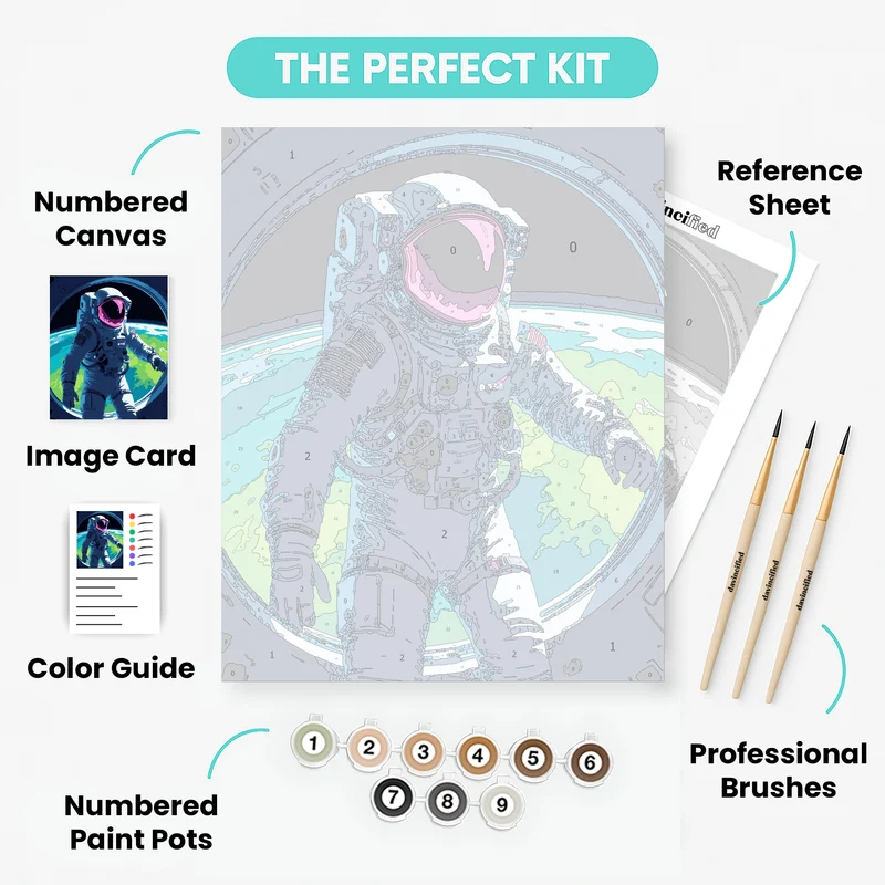 NASA Astronaut Viewing Earth - Paint by Numbers Kit