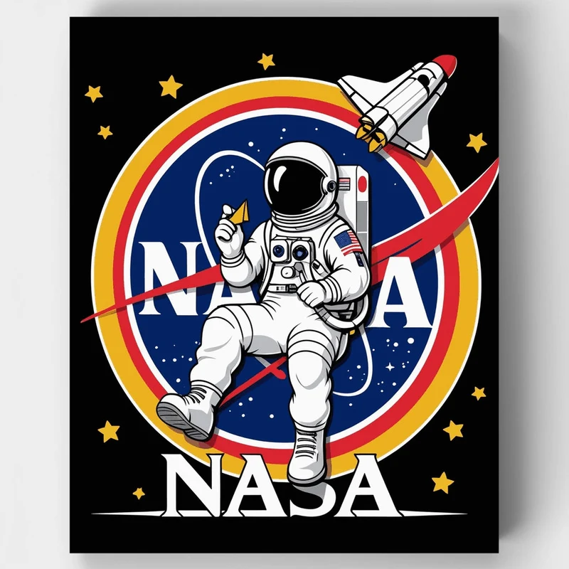 NASA Astronaut in Space - Paint by Numbers Kit