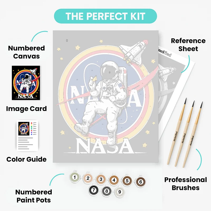 NASA Astronaut in Space - Paint by Numbers Kit