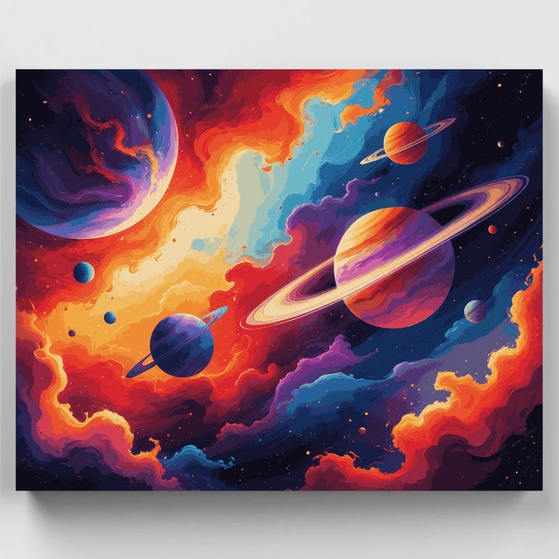 Cosmic Planets - Paint by Numbers Kit