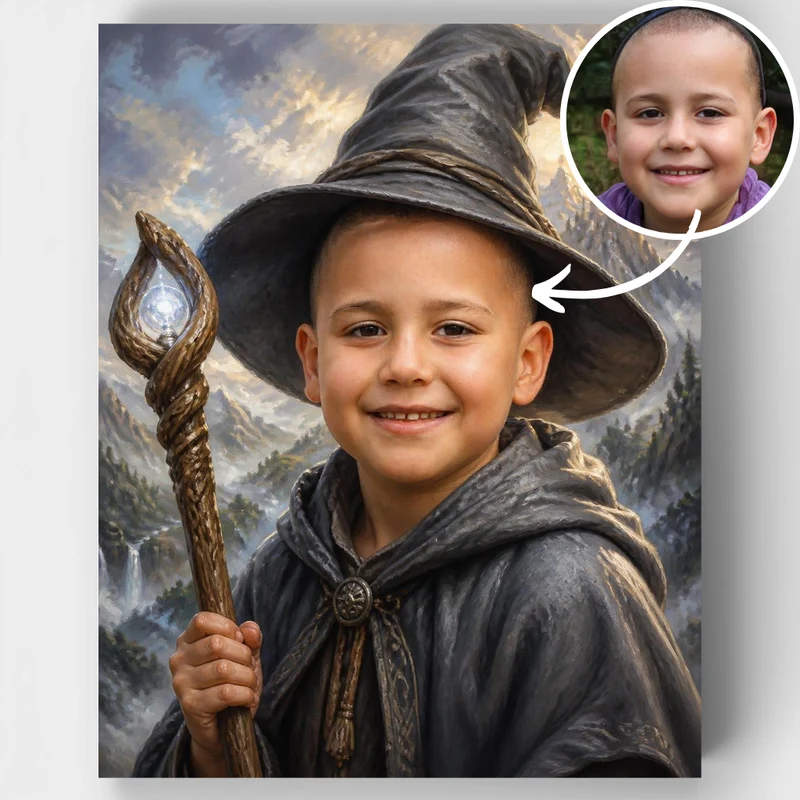 Young Wizard Apprentice - Custom Paint by Numbers Kit