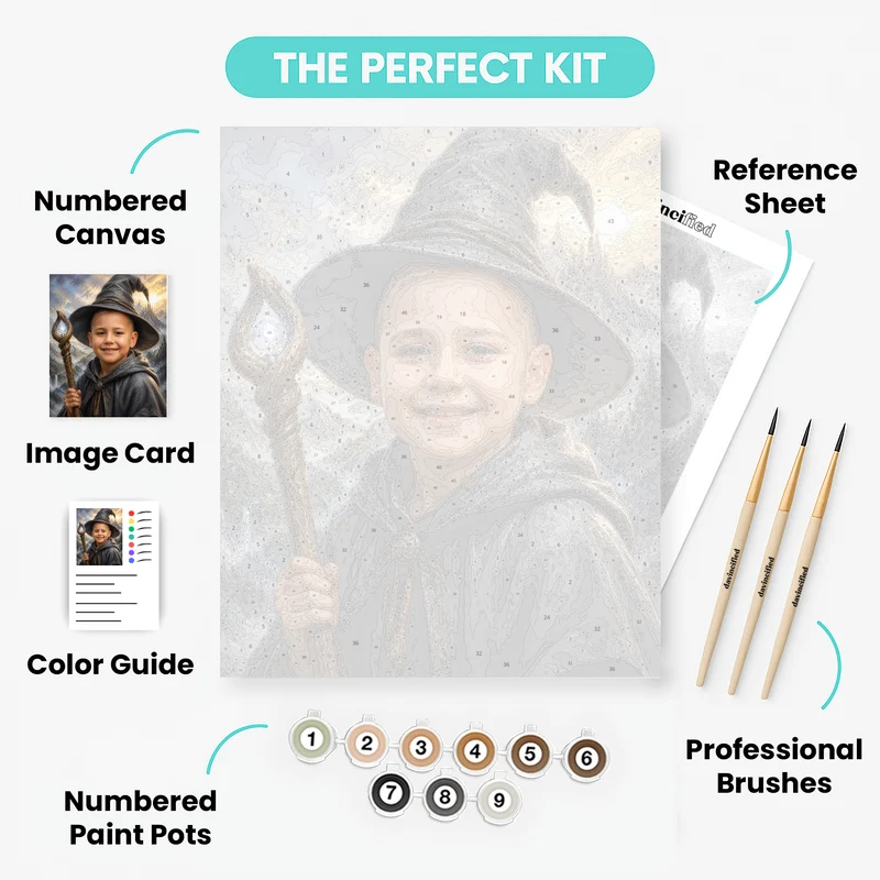 Young Wizard Apprentice - Custom Paint by Numbers Kit