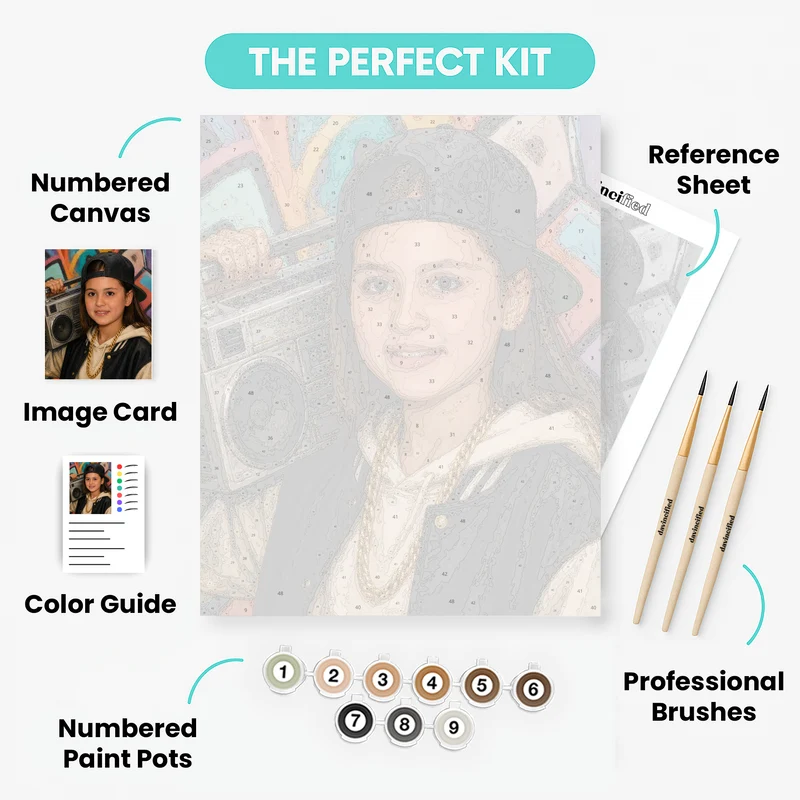 90s Hip Hop Style - Custom Paint by Numbers Kit