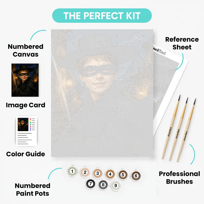 Midnight Hero - Custom Paint by Numbers Kit