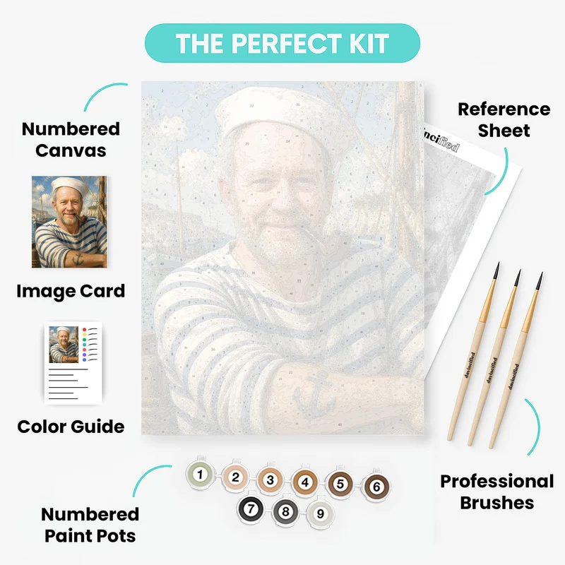 Nautical Sailor - Custom Paint by Numbers Kit