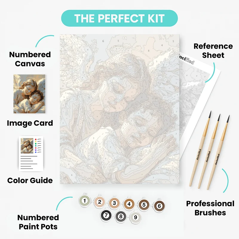 Guardian Angel Embrace - Paint by Numbers Kit