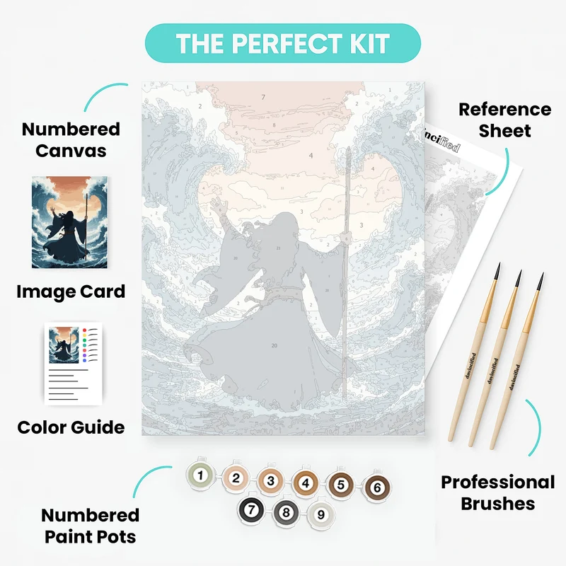 Moses Parting the Sea - Paint by Numbers Kit