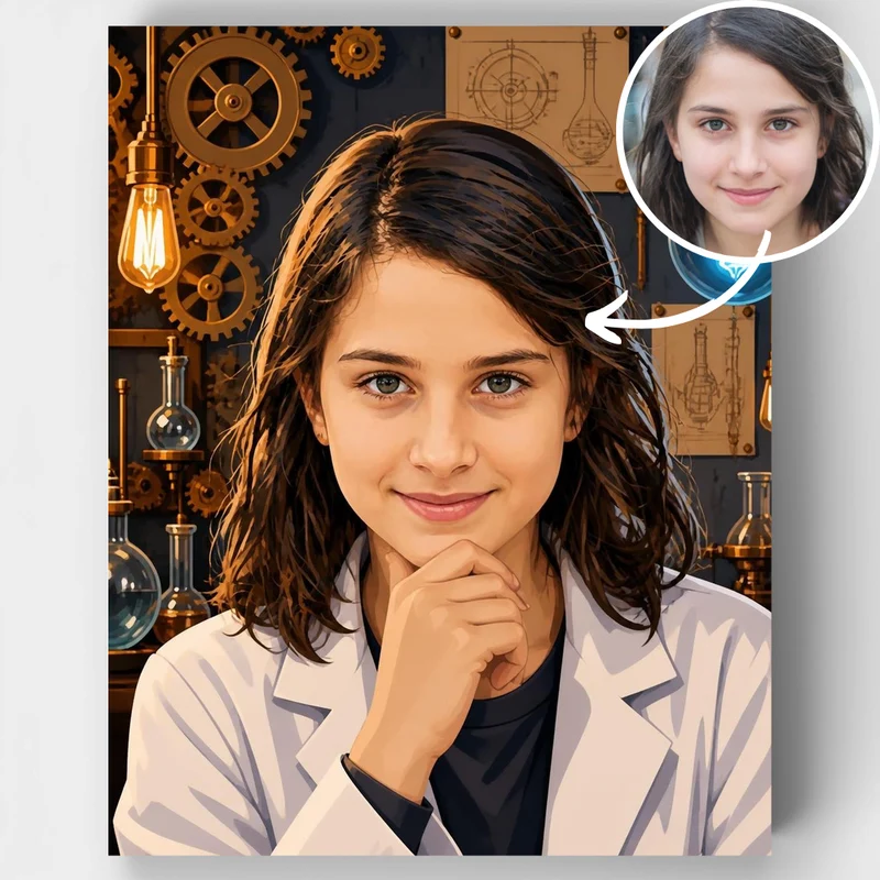 Curious Scientist - Custom Paint by Numbers Kit