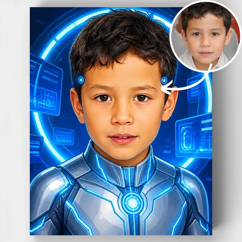 Cyber Portrait - Custom Paint by Numbers Kit