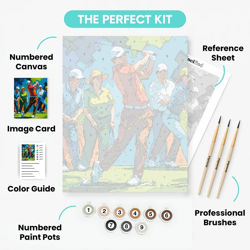 Dynamic Golf Swing - Paint by Numbers Kit