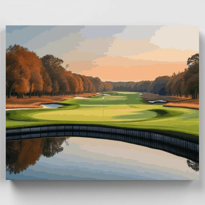 Autumn Golf Course - Paint by Numbers Kit