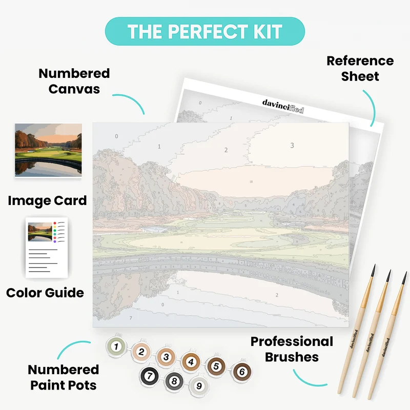 Autumn Golf Course - Paint by Numbers Kit