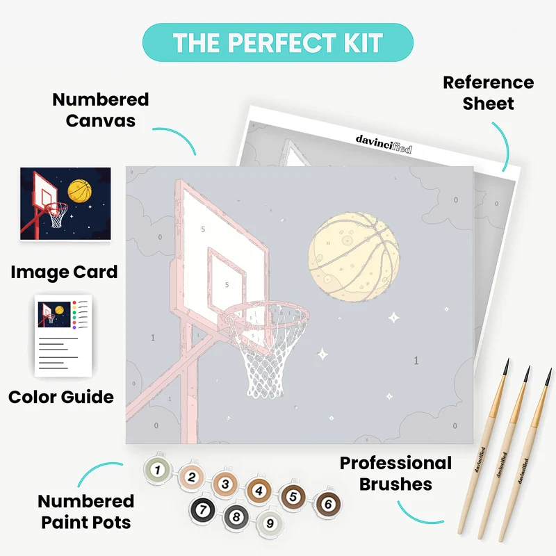 Cosmic Basketball - Paint by Numbers Kit