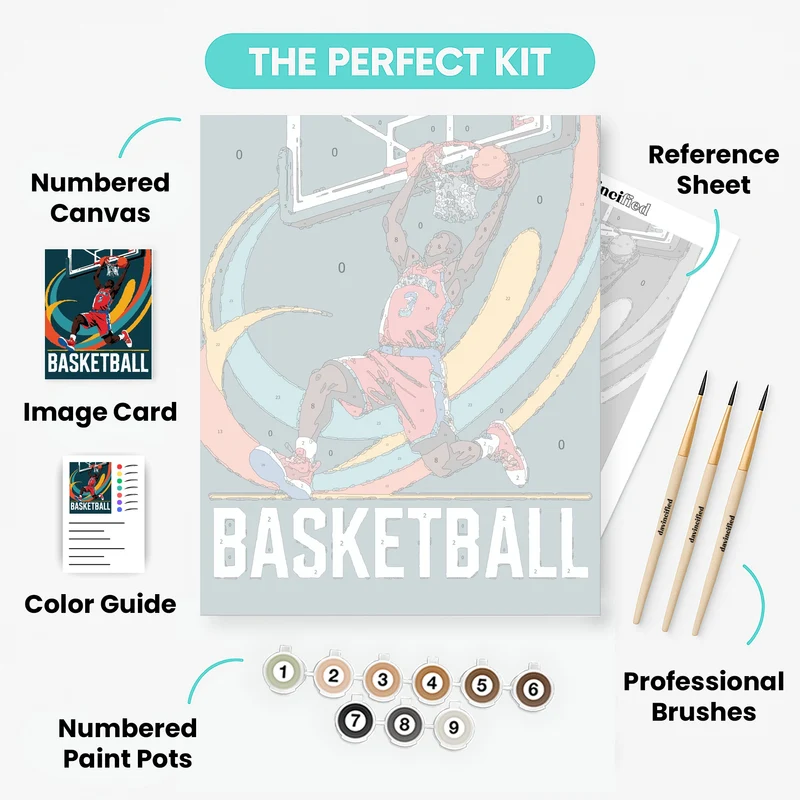 Modern Slam Dunk - Paint by Numbers Kit