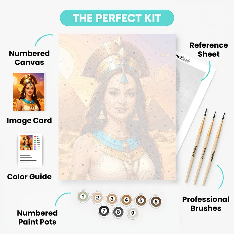 Egyptian Queen - Custom Paint by Numbers Kit
