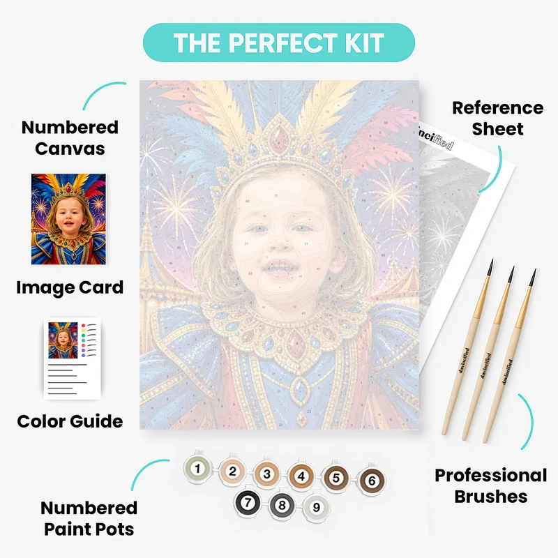 Carnival Princess - Custom Paint by Numbers Kit