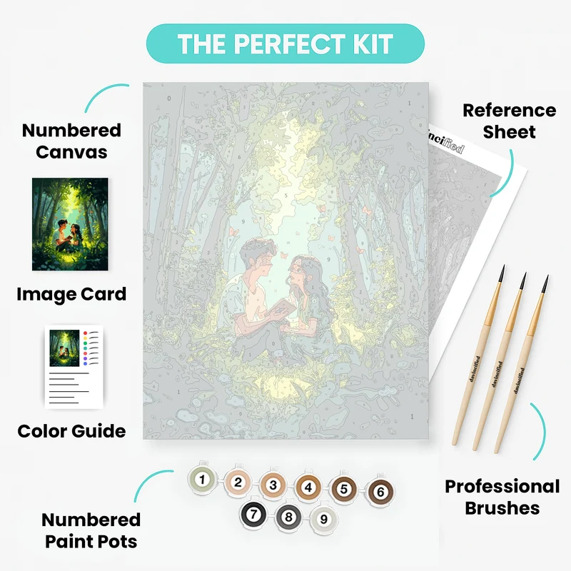 Enchanted Forest Romance - Paint by Numbers Kit