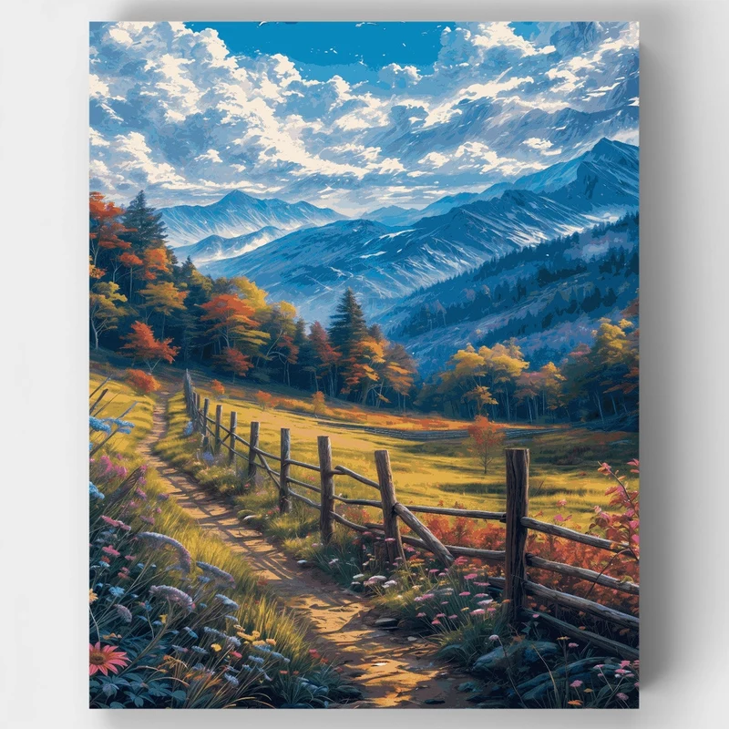 Mountain Valley Autumn - Paint by Numbers Kit