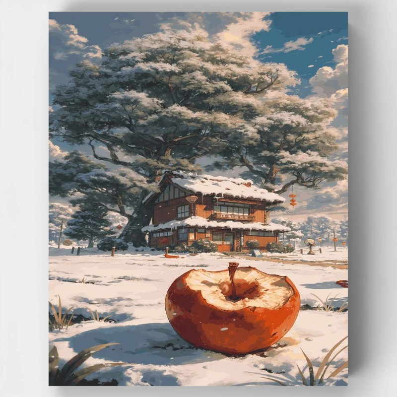 "The Apple in the Winter Garden" Paint by Numbers Kit