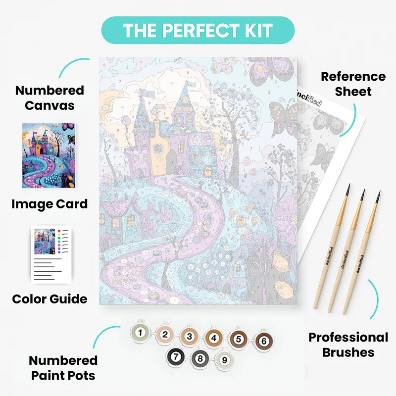 Whimsical Fantasy Castle - Paint by Numbers Kit