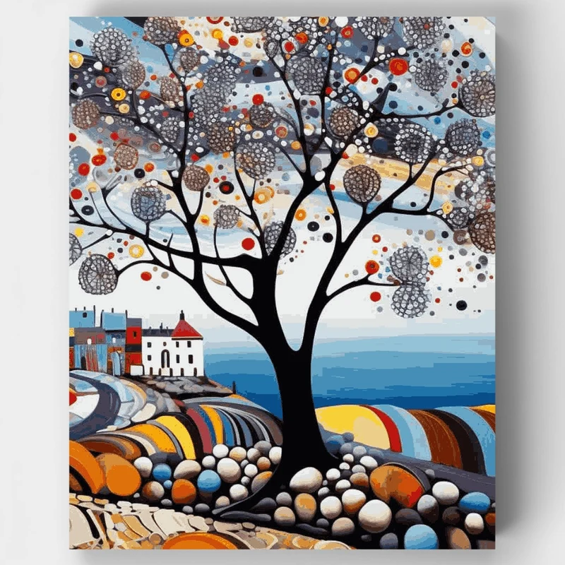 Whimsical Coastal Tree - Paint by Numbers Kit