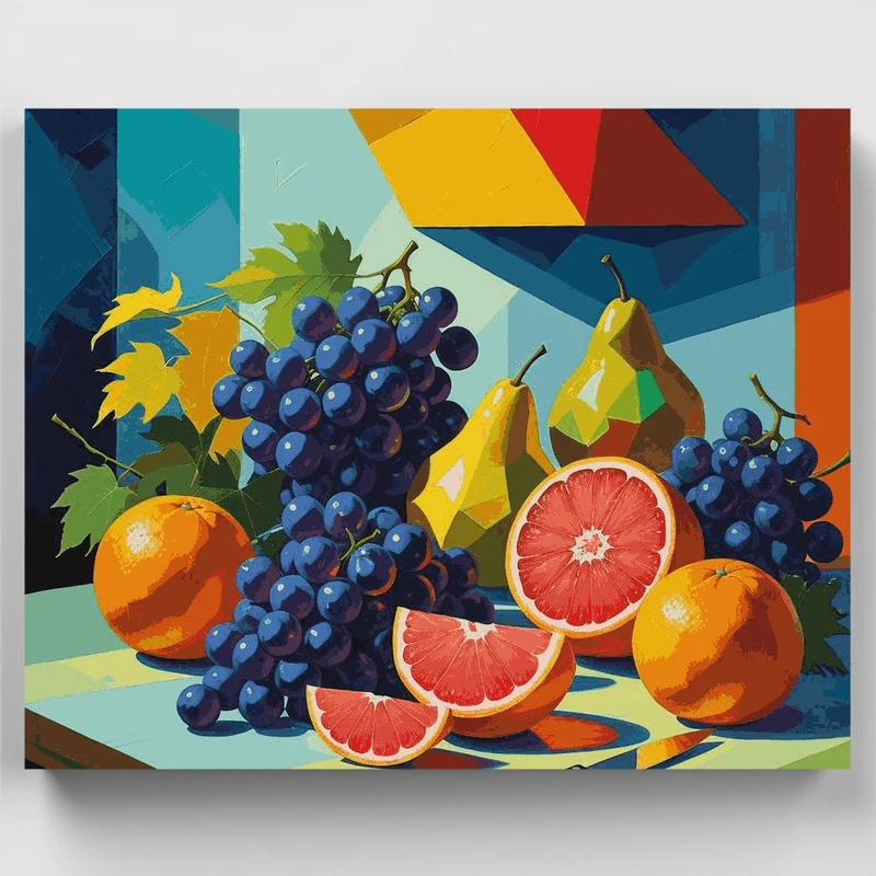 Vibrant Fruit Still Life - Paint by Numbers Kit