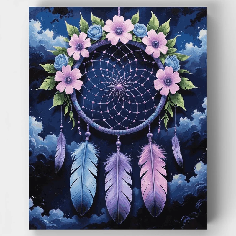 Twilight Floral Dream Weaver - Paint by Numbers Kit