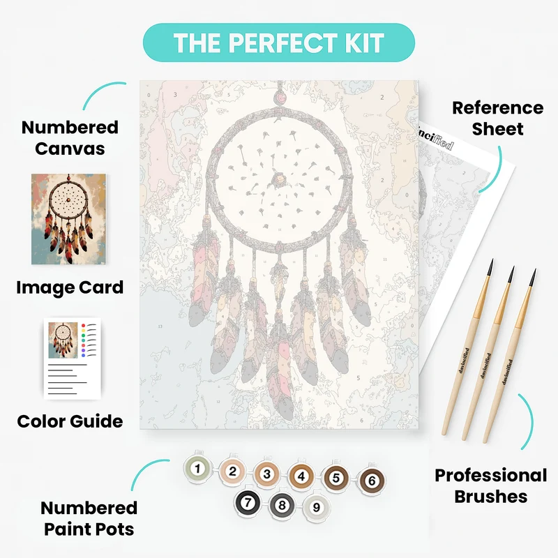 Desert Sunset Dream Catcher - Paint by Numbers Kit
