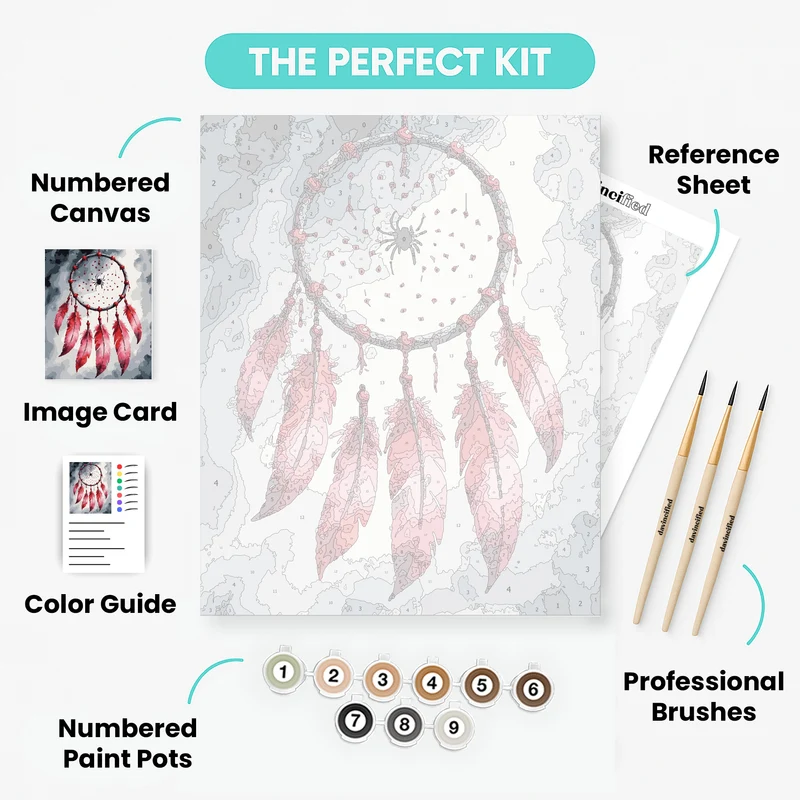Mystical Spider Dream Catcher - Paint by Numbers Kit