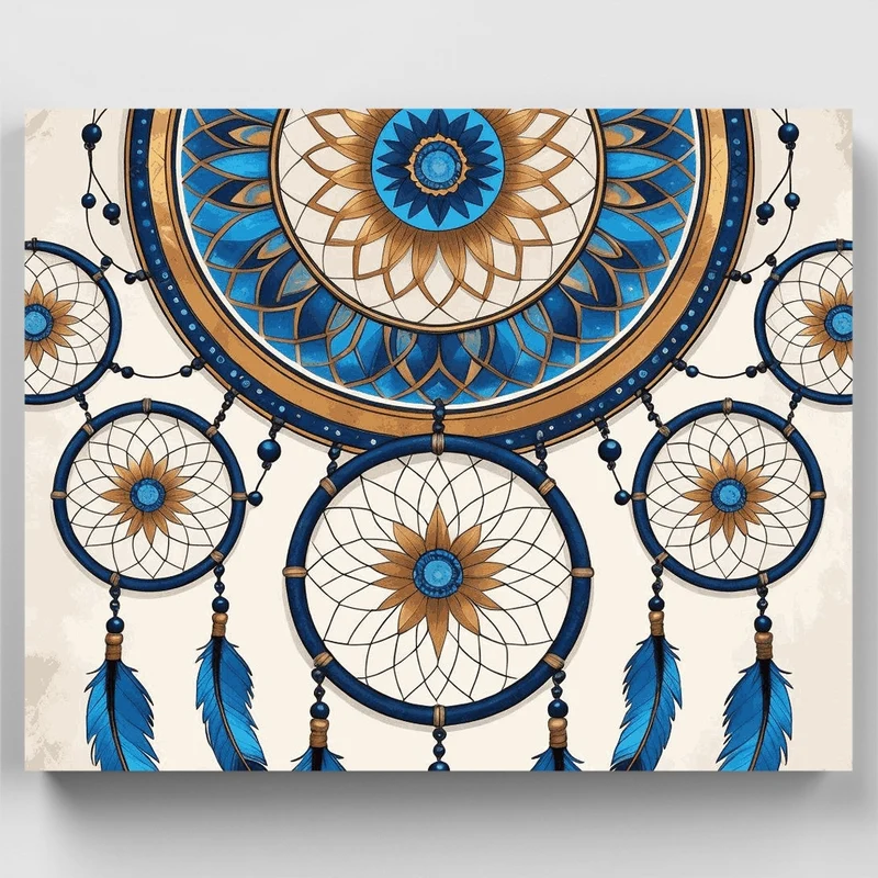 Mystical Dream Catcher Mandala - Paint by Numbers Kit