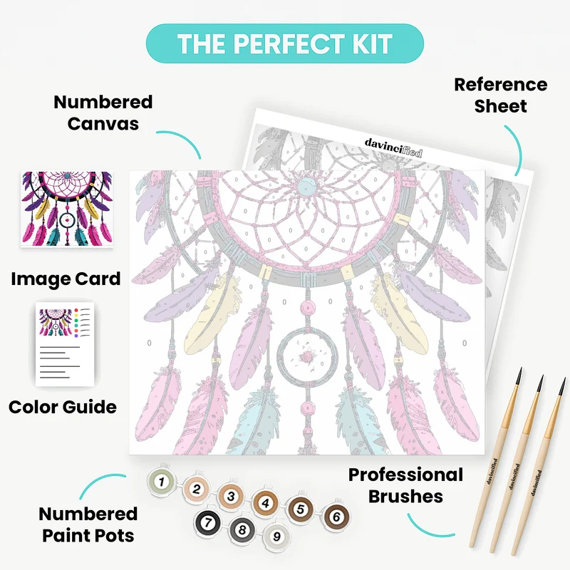 Vibrant Dreamcatcher - Paint by Numbers Kit
