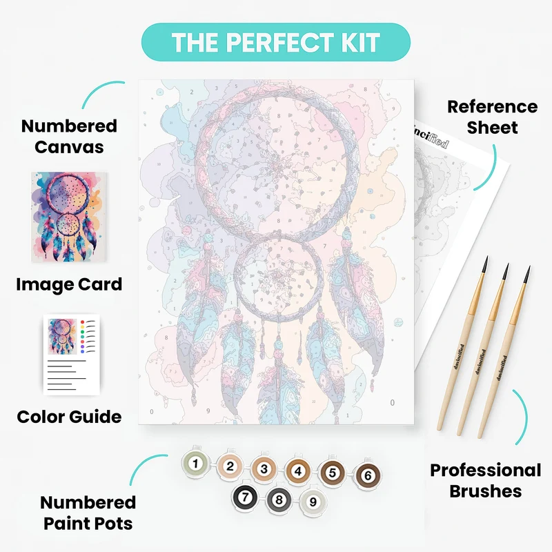 Watercolor Dream Weaver - Paint by Numbers Kit