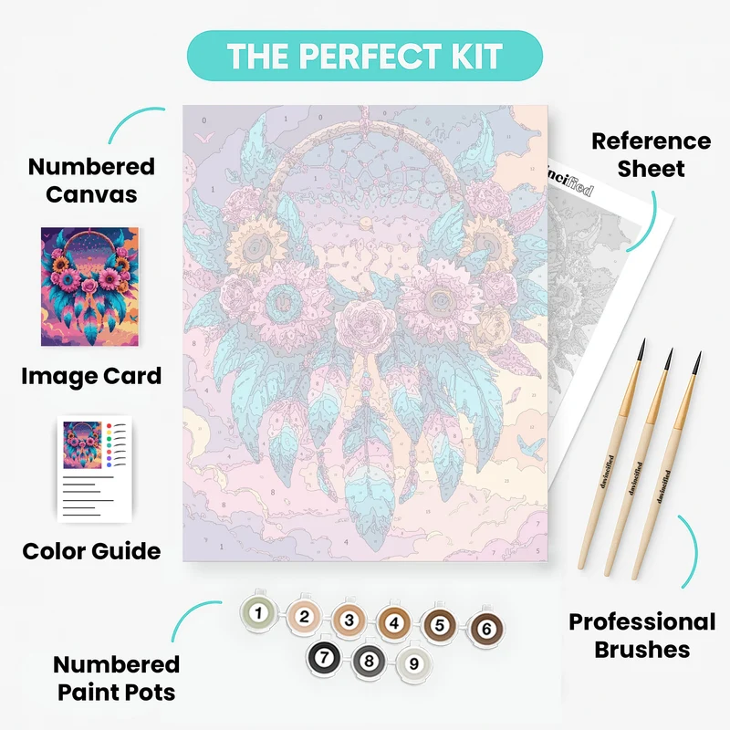 Mystical Dreamcatcher Sunset - Paint by Numbers Kit