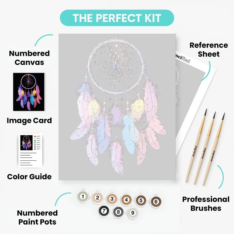 Mystical Dream Catcher - Paint by Numbers Kit