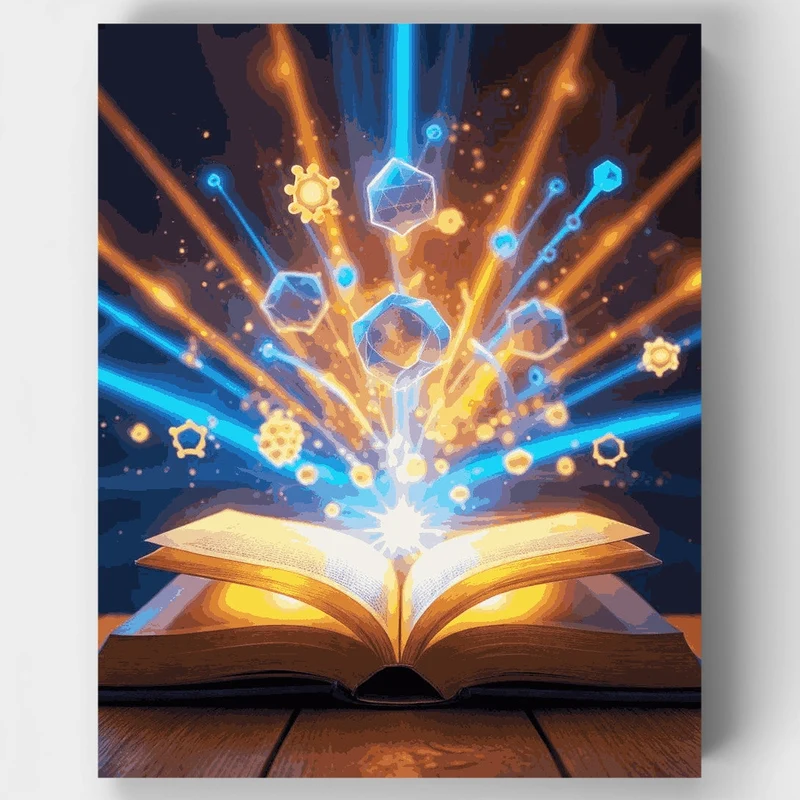 Magical Book of Knowledge - Paint by Numbers Kit