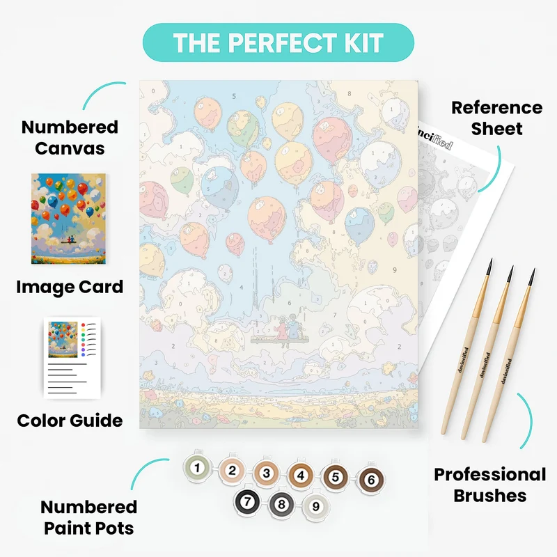 Balloon Dreams - Paint by Numbers Kit