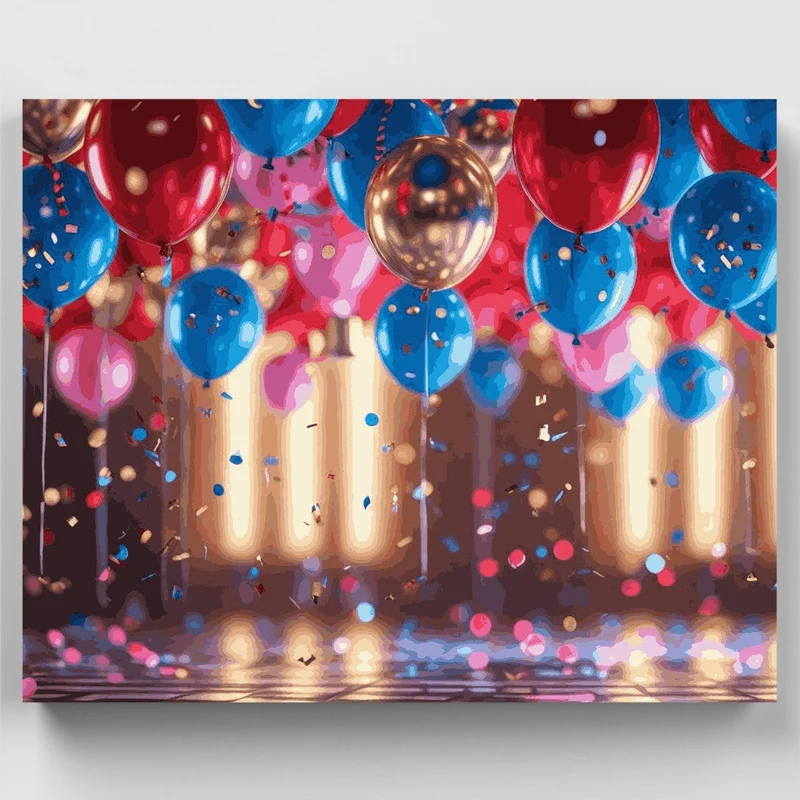 Festive Celebration Balloons - Paint by Numbers Kit
