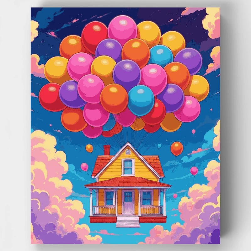 Whimsical Balloon Adventure - Paint by Numbers Kit