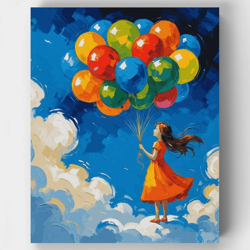 Dreamy Balloon Flight - Paint by Numbers Kit