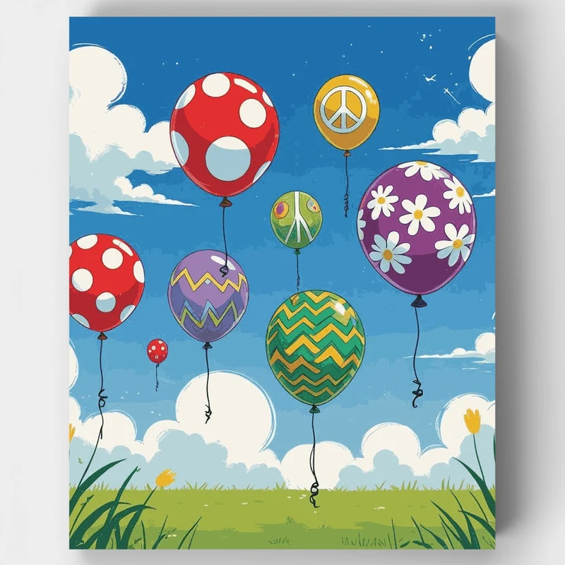 Peace & Joy Balloons - Paint by Numbers Kit