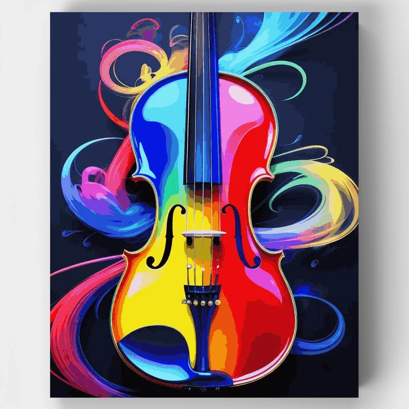 Colorful Symphony Violin - Paint by Numbers Kit