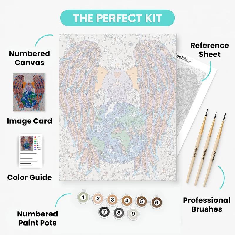 Under the Observation of an Angel - Paint by Numbers Kit