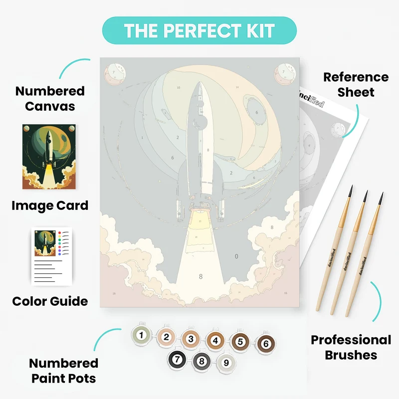 Rocket Launch to Space - Paint by Numbers Kit