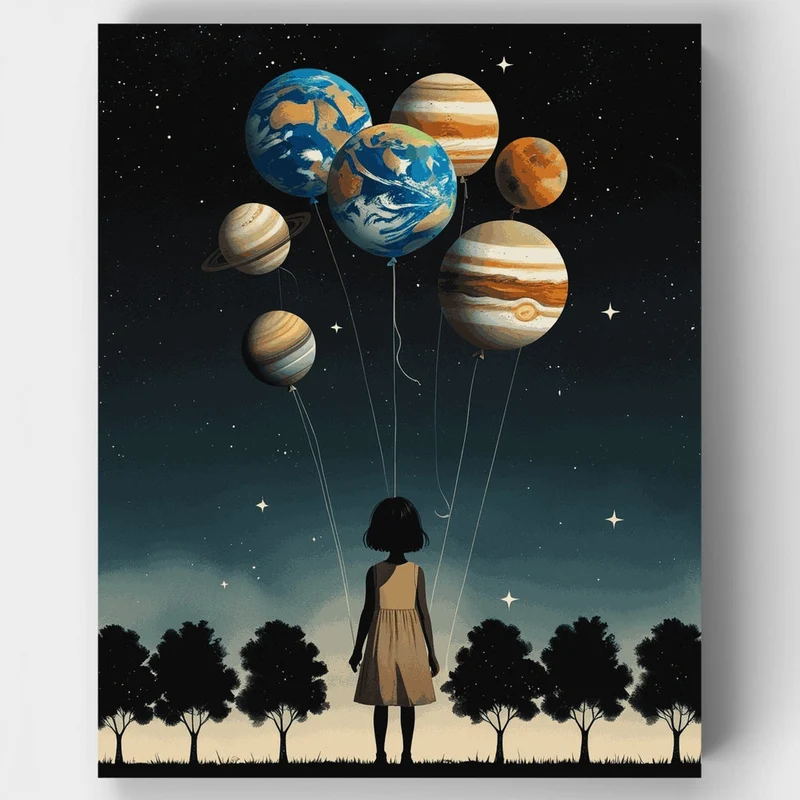 Cosmic Balloons - Paint by Numbers Kit