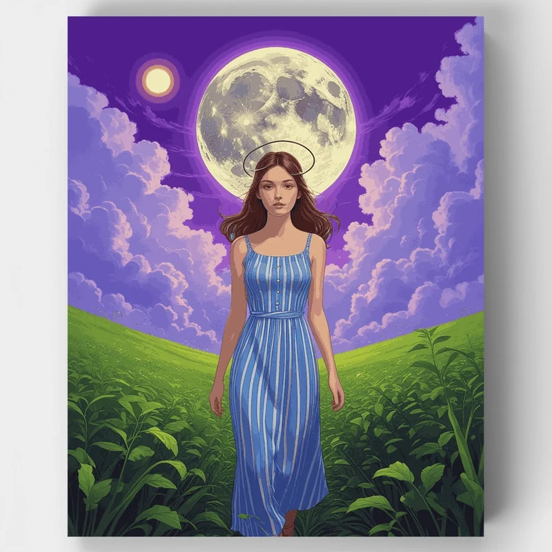 Moonlit Goddess - Paint by Numbers Kit