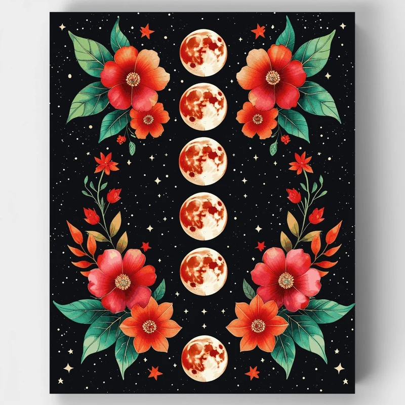 Lunar Bloom - Paint by Numbers Kit