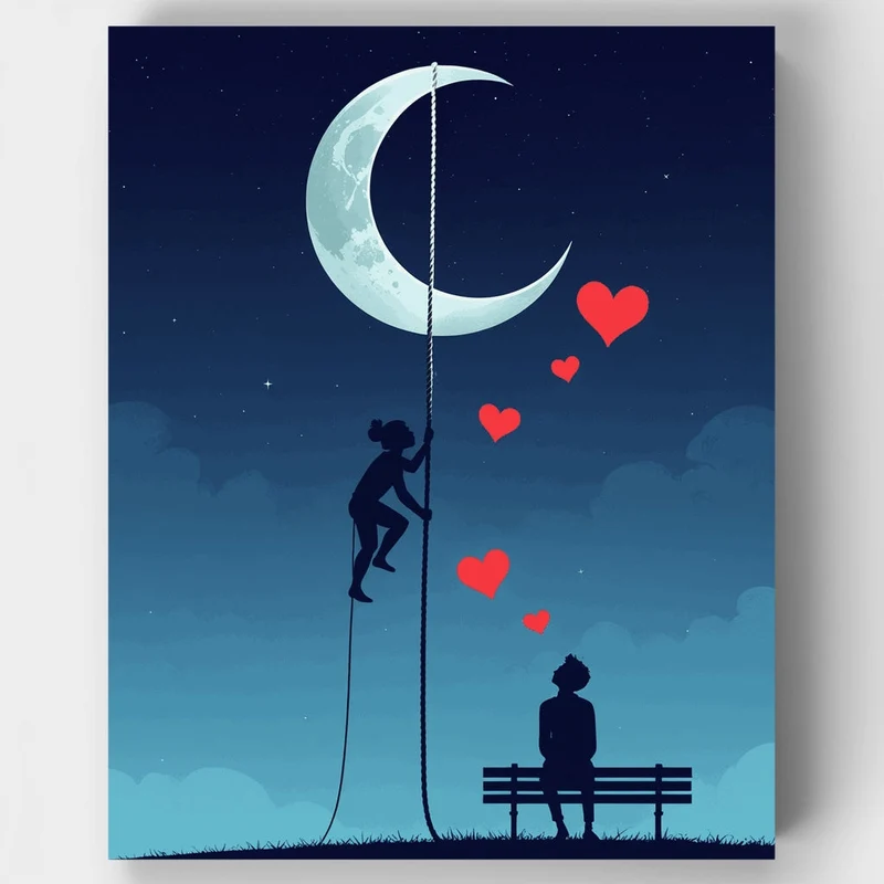 Moonlit Romance - Paint by Numbers Kit