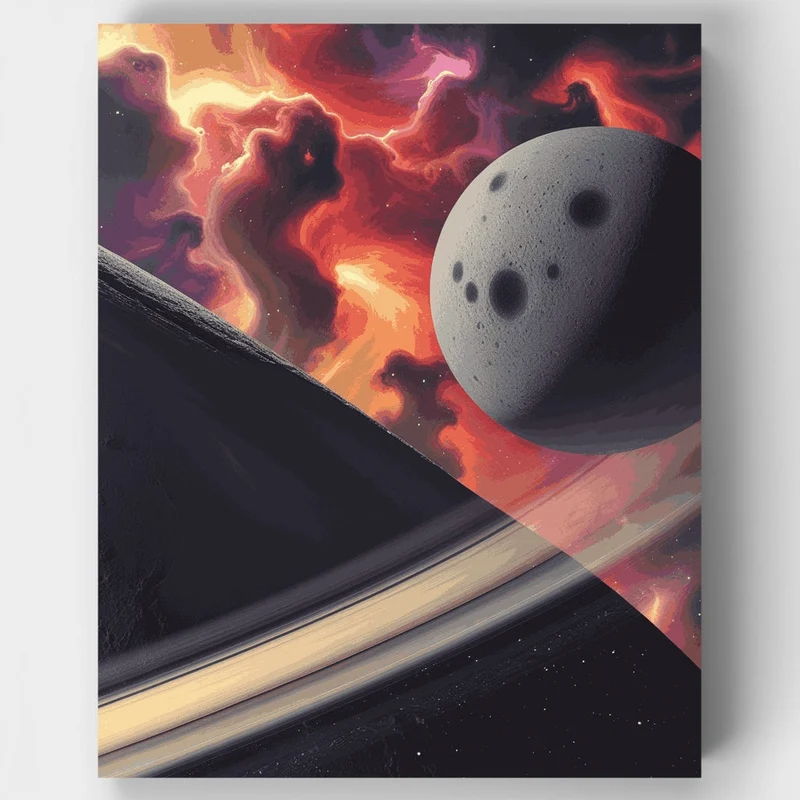Cosmic Planetary Orbit - Paint by Numbers Kit